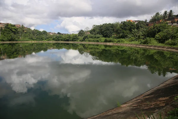 ブラジル バヒア州サラドール1月27日 サルバドール市カジャゼリアス近郊の下水処理池 — ストック写真