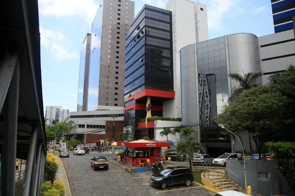 Salvador Bahia Brazílie Února 2022 Pohled Komerční Budovy Avenida Tancredo — Stock fotografie
