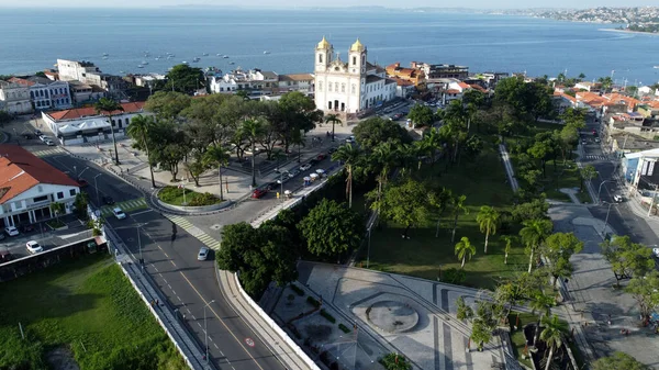 Salvador Bahia Brazílie Února 2022 Letecký Pohled Baziliku Nosso Senhor — Stock fotografie