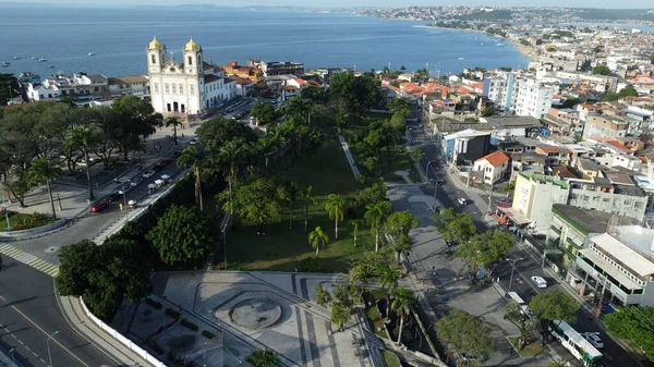 Salvador Bahia Brasil Fevereiro 2022 Vista Aérea Basílica Nosso Senhor — Fotografia de Stock