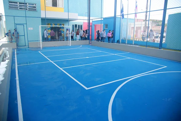 Salvador Bahia Brazil February 2022 Sports Quandra Public School Class — стокове фото