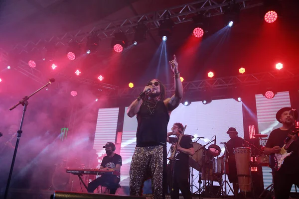 Camacari Bahia Brasil Fevereiro 2022 Cantora Jauperi Durante Uma Apresentação — Fotografia de Stock