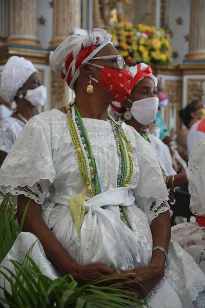 Salvador Bahia Brazil December 2021 Hívek Ünneplik Santa Luzia Napot — Stock Fotó