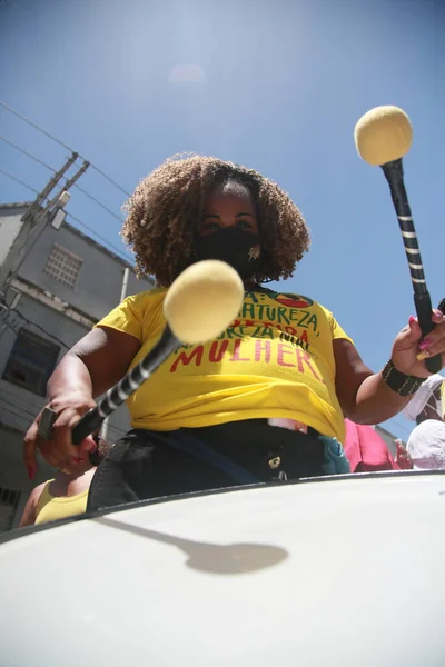 Salvador Bahia Brasil Dezembro 2021 Membros Banda Dida Durante Uma — Fotografia de Stock