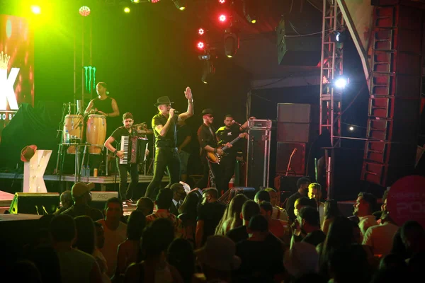 Camacari Bahia Braziliaans Februari 2022 Band Tijdens Een Optreden Een — Stockfoto