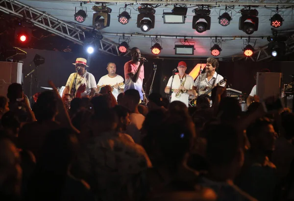 Salvador Bahia Braziliaans Februari 2022 Batifun Band Treedt Een Carnavalsfeest — Stockfoto