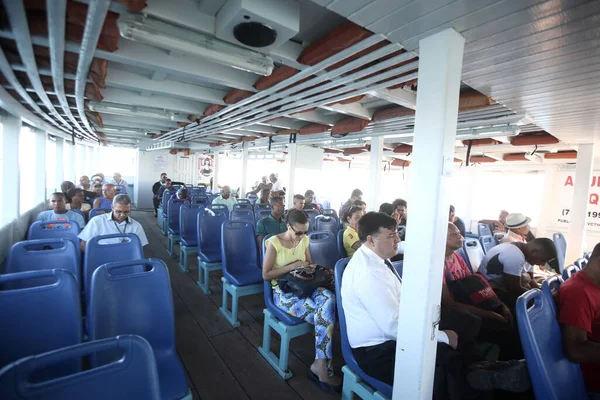 Salvador Bahia Brasil Agosto 2017 Lancha Rápida Para Transporte Personas — Foto de Stock