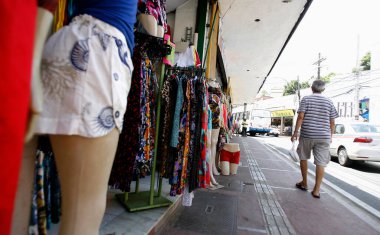Salvador, Bahia, Brezilya - 8 Aralık 2015: Salvador şehrindeki Avenida J. Seabra - Baixa dos Sapateiros.