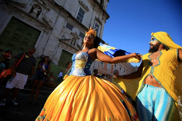 Salvador Bahia Brazil Februari 2016 Leden Van Unidos Itapua Samba — Stockfoto