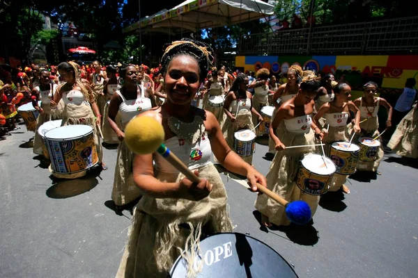 Salvador Bahia Brasil Março 2014 Membros Banda Dida São Vistos — Fotografia de Stock