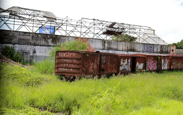 Salvador Bahia Brazil April 2015 People Using Suburban Train City — Stock Photo, Image