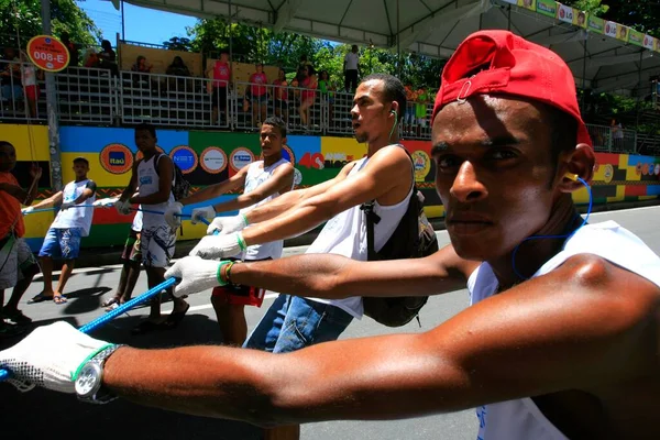 Salvador Bahia Brazil Mars 2014 Medlemmar Bandet Dida Ses Parad — Stockfoto