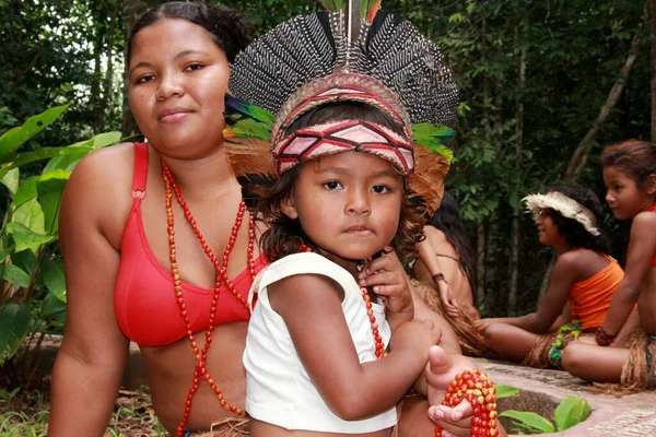 Porto Seguro Bahia Brazílie Října 2012 Indiáni Etnického Původu Pataxo — Stock fotografie