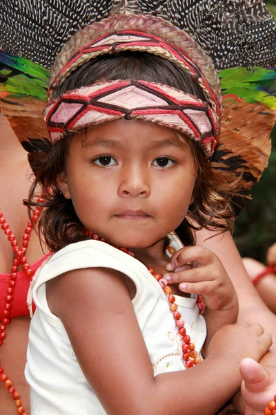 Porto Seguro Bahia Brasilien Oktober 2012 Indianer Der Pataxo Ethnie — Stockfoto