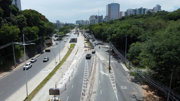 Salvador Bahia Brazil January 2022 View Brt System Implementation Works Stock Picture