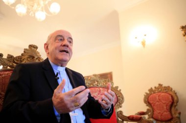 Salvador, Bahia, Brezilya - 9 Eylül 2019 Salvador Başpiskoposu Dom Murilo Krieger.