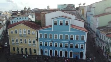 Salvador, Bahia, Brezilya - 7 Mart 2022 Pelourinho Manzarası, Salvador 'un tarihi merkezi.