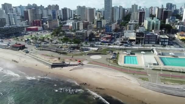 Salvador Bahia Brasil Marzo 2022 Vista Piscina Arena Acuática Barrio — Vídeo de stock