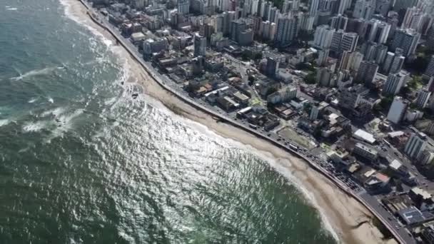 Salvador Bahia Brazil Μαρτίου 2022 Αεροφωτογραφία Των Κτιρίων Κατοικιών Στη — Αρχείο Βίντεο