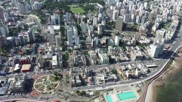 Salvador Bahia Brazílie Března 2022 Letecký Pohled Obytné Budovy Okolí — Stock video