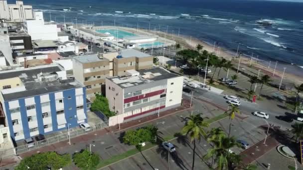 Salvador Bahia Brazil March 2022 Aerial View Residential Buildings Pituba — 图库视频影像
