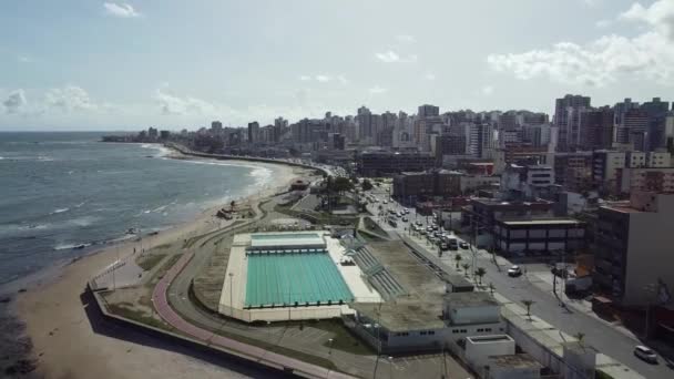 Salvador Bahia Brazílie Března 2022 Pohled Bazén Vodní Arény Sousedství — Stock video