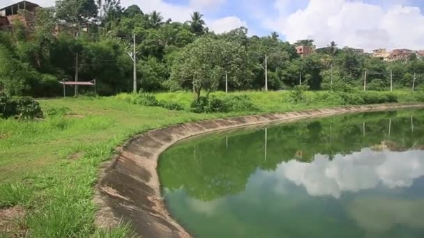 Salvador Bahia Brasil Marzo 2022 Planta Tratamiento Aguas Residuales Residenciales — Vídeo de stock