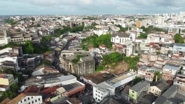 Σαλβαδόρ Μπαΐα Βραζιλία Μαρτίου 2022 Pelourinho Άποψη Ιστορικό Κέντρο Της — Αρχείο Βίντεο