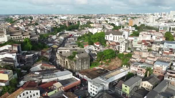 Salvador Bahia Brezilya Mart 2022 Pelourinho Manzarası Salvador Tarihi Merkezi — Stok video