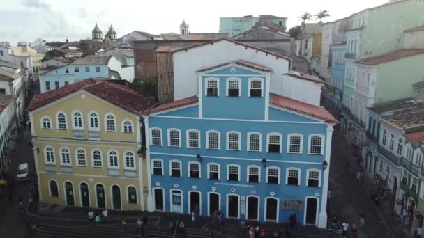 Σαλβαδόρ Μπαΐα Βραζιλία Μαρτίου 2022 Pelourinho Άποψη Ιστορικό Κέντρο Της — Αρχείο Βίντεο