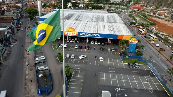 Salvador Bahia Brasil Marzo 2022 Vista Aérea Una Tienda Supermercados — Foto de Stock