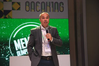 Salvador, Bahia, Brezilya - 20 Mart 2022: Brezilya Olimpiyat Komitesi Başkanı Rogerio Sampaio, Salvador 'daki Kongre Binası' nda düzenlenen 2..