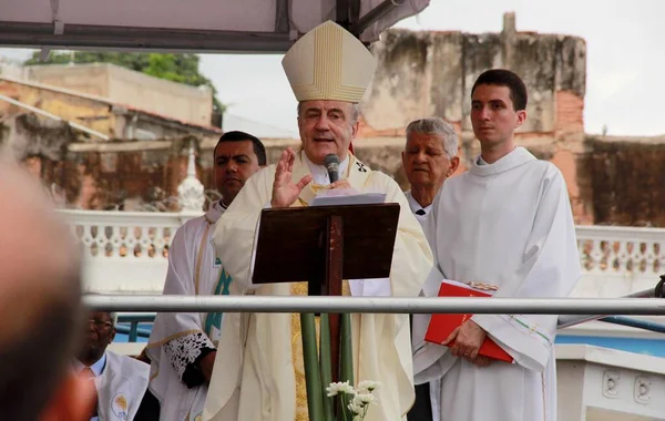 Salvador Bahia Brazil Δεκέμβριος 2012 Dom Murilo Krieger Αρχιεπίσκοπος Της — Φωτογραφία Αρχείου