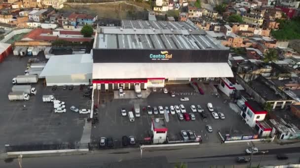 Salvador Bahia Brazil Maret 2022 Fasad Supermarket Grosir Centro Sul — Stok Video