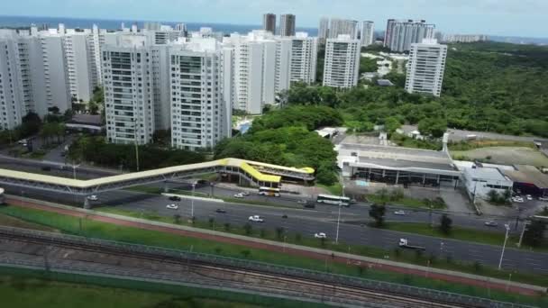 Salvador Bahia Brazílie Března 2022 Domy Regionu Paralela Městě Salvador — Stock video