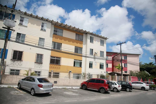 Salvador Bahia Brasil Março 2022 Vista Aérea Casas Residenciais Bairro — Fotografia de Stock