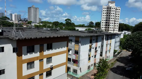 Salvador Bahia Brazil March 2022 Aerial View Residential Houses Cabula — 图库照片