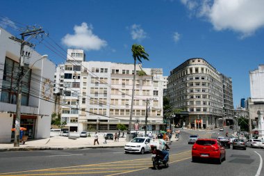 Salvador, Bahia, Brezilya - 9 Eylül 2016: Castro Alves Meydanı, Eski Salvador Şehir Merkezi.