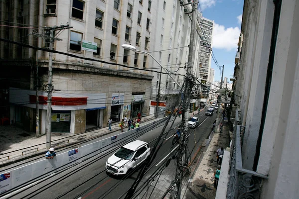 Salvador Bahia Brasilien September 2016 Blick Auf Die Chile Straße — Stockfoto