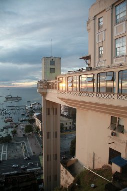 Salvador, Bahia, Brezilya - 1 Nisan 2022: Salvador şehrinden Elevador Lacerda.