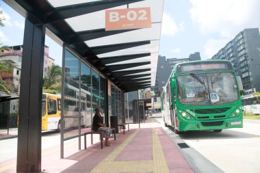 Salvador, Bahia, Brezilya - 31 Ocak 2022: Salvador 'daki Barroquinha Otobüs Terminali.