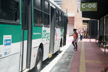 Salvador, Bahia, Brezilya - 31 Ocak 2022: Salvador 'daki Barroquinha Otobüs Terminali.