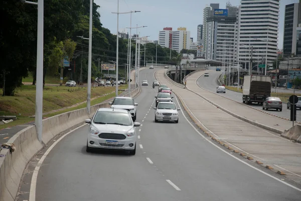Salvador Bahia Brazil Janeiro 2022 View Brt System Implementation Works Stock Picture