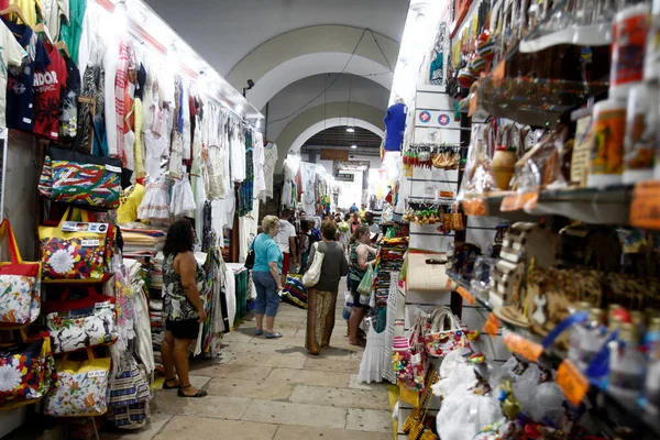 Salvador Bahia Braziliaans September 2016 Souvenirwinkels Bij Mercado Modelo Salvador — Stockfoto