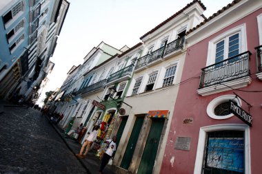 Salvador, Bahia, Brezilya - 21 Eylül 2016: Pelourinho, Salvador Tarihi Merkezi.