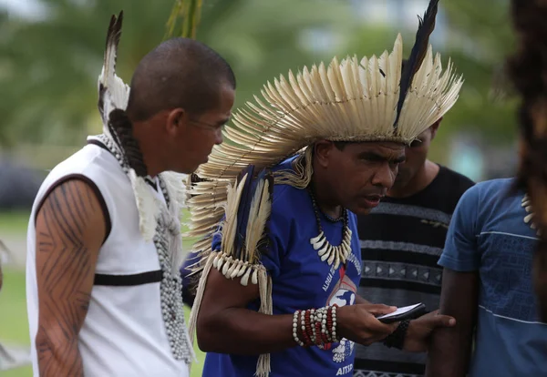 Salvador Bahia Brazil Mei 2017 Orang India Dari Berbagai Suku — Stok Foto