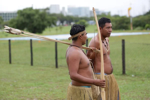 Salvador Bahia Brasil Maio 2017 Índios Várias Tribos Indígenas Bahia — Fotografia de Stock