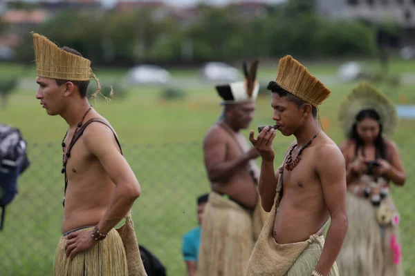 Salvador Bahia Brasil Mayo 2017 Indios Varias Tribus Indígenas Bahía — Foto de Stock