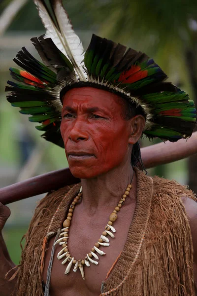 Salvador Bahia Brazil Május 2017 Indiánok Különböző Őshonos Törzsek Bahia — Stock Fotó