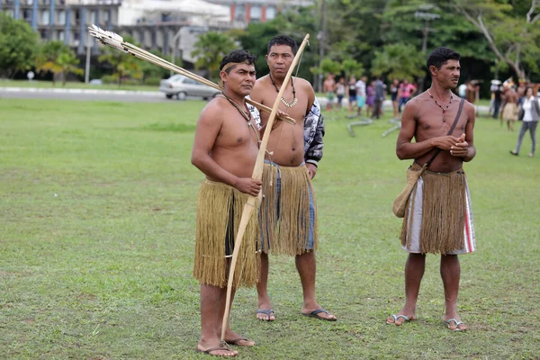 Salvador Bahia Brasil Mayo 2017 Indios Varias Tribus Indígenas Bahía — Foto de Stock